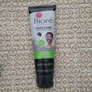 Bioré Charcoal Whipped Purifying Detox Mask 4oz Oil Free Brand New NWT